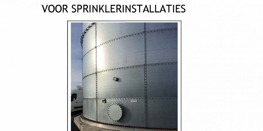 Onderzoek ‘rapport inventarisatie onderhoud sprinklertanks’ gepubliceerd