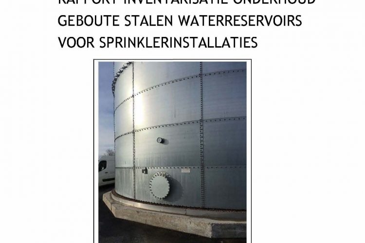 Onderzoek ‘rapport inventarisatie onderhoud sprinklertanks’ gepubliceerd