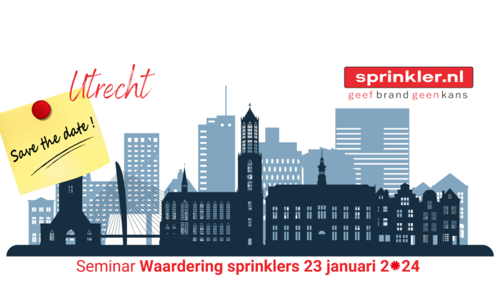 Save the date: seminar ‘Waardering sprinklers’ op 23 januari 2024