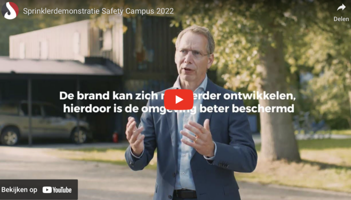 Sprinklerdemonstratie Safety Campus 2022