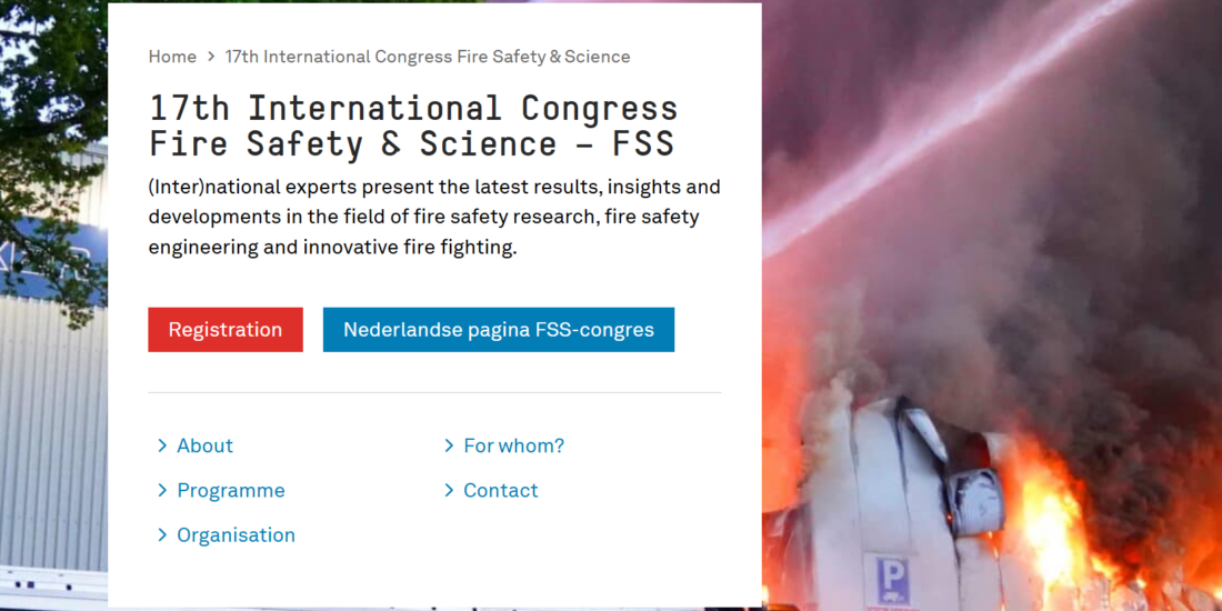 Congres Fire Safety & Science | 4 en 5 juni 2025