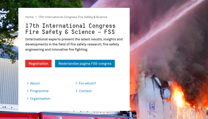 Congres Fire Safety & Science | 4 en 5 juni 2025