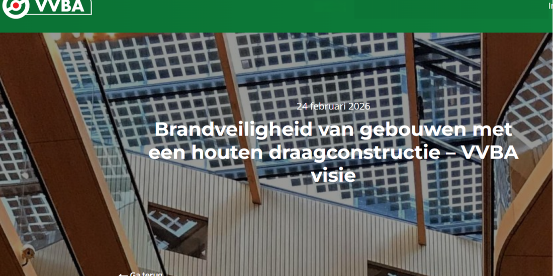Brandveiligheid van gebouwen met een houten draagconstructie – VVBA visie